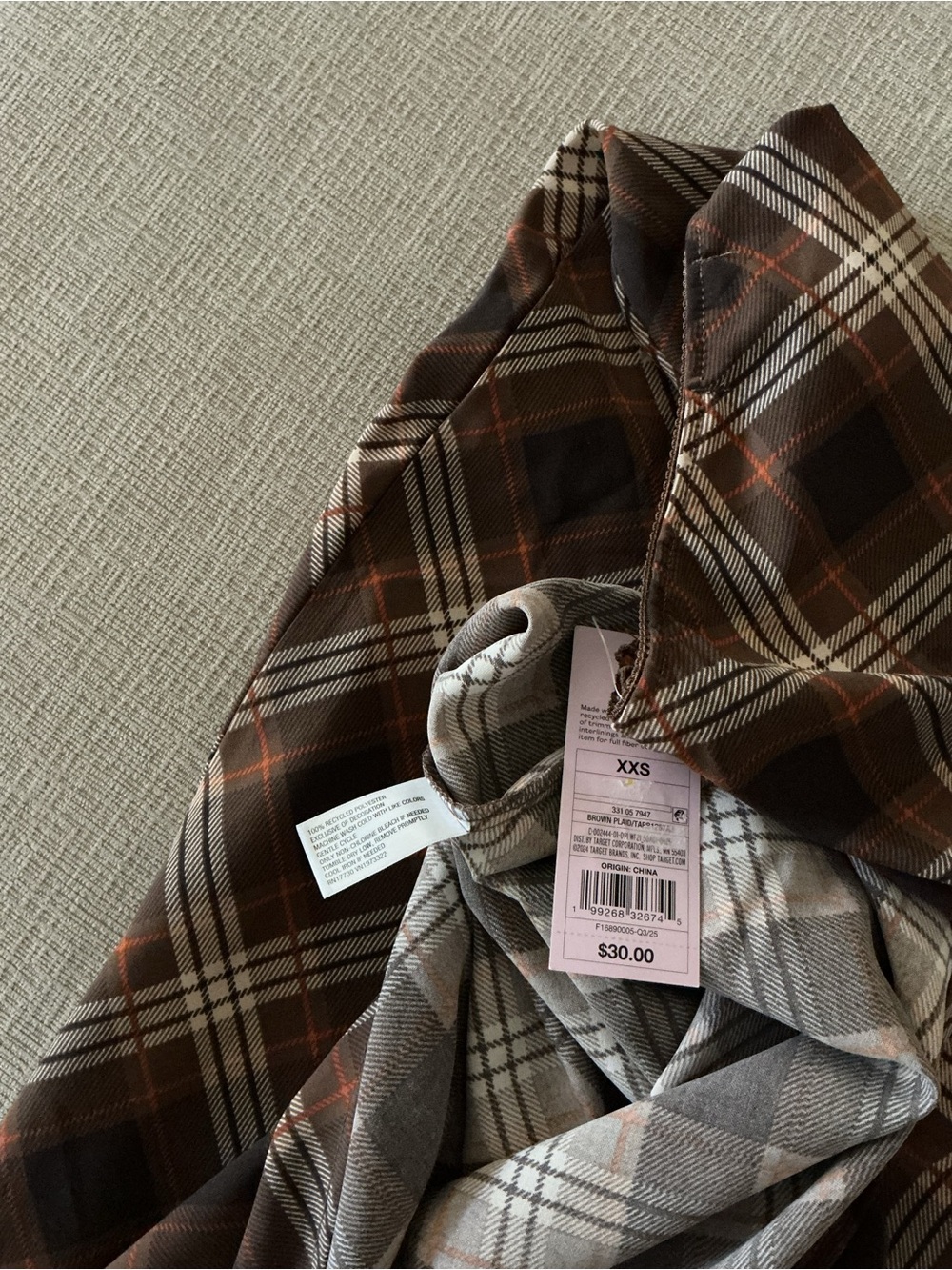 wild fable Brown Plaid A-Line Skirt - Picture 4 of 4